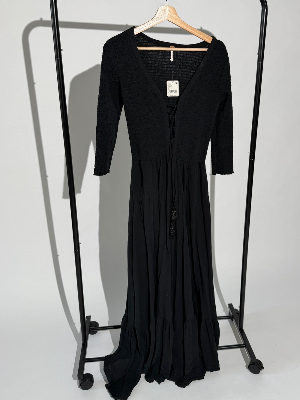 NWT Free people black perfect solution maxi dress size small - Picture 2 of 5